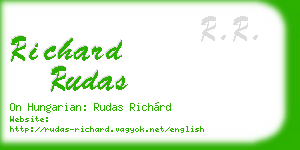 richard rudas business card